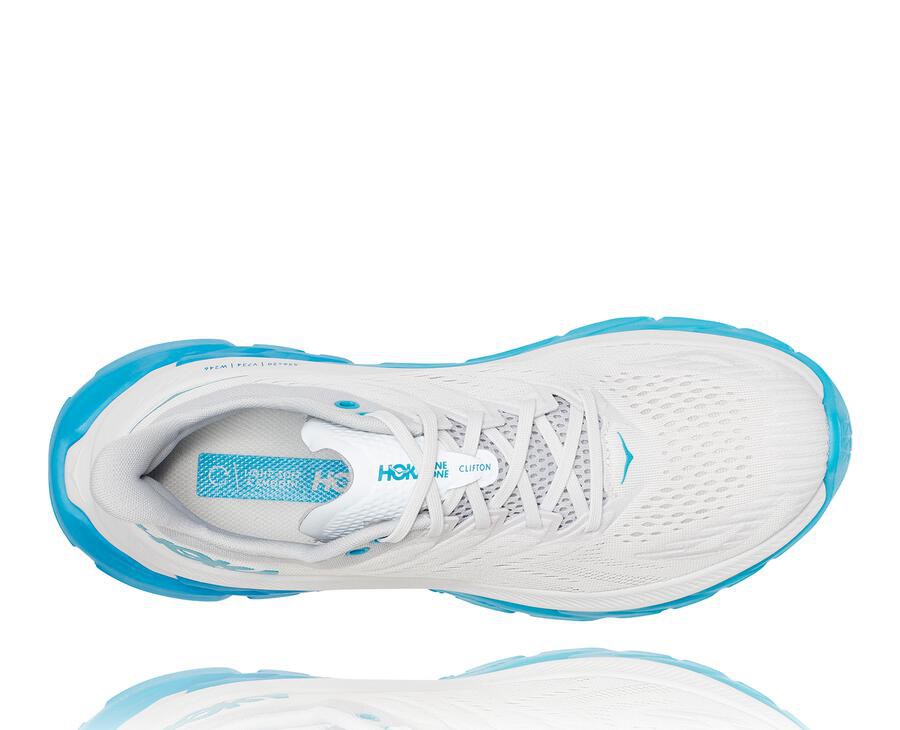 Hoka One One Hardloopschoenen Heren - Clifton Edge - Wit/Blauw - GA6071894